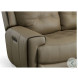 Wicklow Taupe Leather Power Reclining Sofa With Power Headrest And Footrest