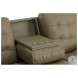 Wicklow Taupe Leather Power Reclining Sofa With Power Headrest And Footrest