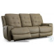 Wicklow Taupe Leather Power Reclining Sofa With Power Headrest And Footrest