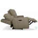Wicklow Taupe Leather Power Reclining Sofa With Power Headrest And Footrest