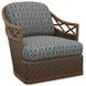 Diamond Cove Blue Upholstered Swivel Chair