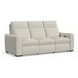 Ava Cream Performance Fabric Triple Power Reclining Living Room Set