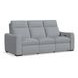 Ava Gray Performance Fabric 87" Triple Power Reclining Sofa with USB Charging
