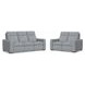 Ava Gray Performance Fabric Triple Power Reclining Living Room Set