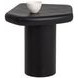 Detti Black Free Form Concrete Top Outdoor End Table