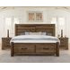 Cool Rustic Mink Plank Storage Panel Bedroom Set