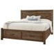 Cool Rustic Mink Plank Storage Panel Bedroom Set