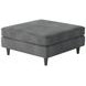 Bella Asphalt Gray Square Cocktail Ottoman
