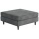 Bella Asphalt Gray Square Cocktail Ottoman