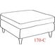 Bella Rouge Square 18" Cocktail Ottoman