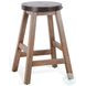 Willow Nest Antique Brown Wood Counter Height Stool