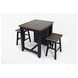 Madison County Vintage Black 3 Piece Counter Height Storage Dining Set
