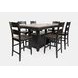 Madison County Brown and Vintage Black 7 Piece Counter Height Dining Set with Storage