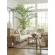 Key Biscayne Star Island Ivory and Gray 96" Sofa with Pillows