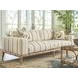 Key Biscayne Star Island Ivory and Gray 96" Sofa with Pillows