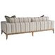 Key Biscayne Star Island Ivory and Gray 96" Sofa with Pillows