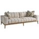 Key Biscayne Star Island Ivory and Gray 96" Sofa with Pillows
