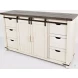 Madison County Vintage White 60" Barn Door Server