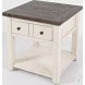Madison County Vintage White End Table