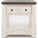 Madison County Vintage White End Table