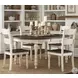 Madison County Vintage White Round to Oval Extendable Dining Room Set