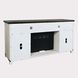 Madison County Vintage White 64" TV Stand with Electric Fireplace