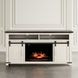 Madison County Vintage White 64" TV Stand with Electric Fireplace