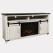 Madison County Vintage White 64" TV Stand with Electric Fireplace