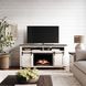 Madison County Vintage White 64" TV Stand with Electric Fireplace
