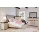 Madison County Vintage White King Platform Bed