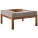 Crandon Park Brown Upholstered Square Ottoman