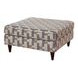 Seluna Truffle Beige and Brown Performance Fabric Square Cocktail Ottoman