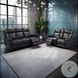 Valley Black Leather 82" Zero Gravity Power Reclining Sofa with Power Headrest and USB Charging