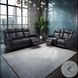 Valley Black Leather 82" Zero Gravity Power Reclining Sofa with Power Headrest and USB Charging