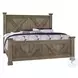 Cool Rustic Stone Grey King X Style Poster Bed