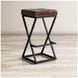 Global Archive Dark Sienna Leather Counter Height Stool