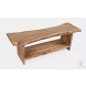 Global Archive Natural Live Edge Storage Bench