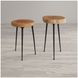 Global Archive Natural Brown And Black Accent Tables
