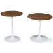 Global Archive White And Brown Nesting Tables