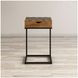 Global Archive Natural Brown Checkerboard Accent Table