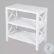 Bridgehampton White X Side Bookcase