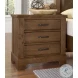 Cool Rustic Amber 3 Drawer Nightstand