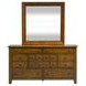 Heritage Lodge Aged Oak 7 Drawer Dresser with Mirror