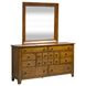 Heritage Lodge Aged Oak 7 Drawer Dresser with Mirror