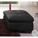 625 Black Italian Leather Ottoman