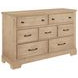 Cool Rustic Clear Maple 7 Drawer Dresser