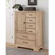 Cool Rustic Clear Maple 6 Drawer Chest