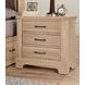 Cool Rustic Clear Maple 3 Drawer Nightstand