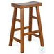 Cozy Luxe Rustic Oak Beach Pebble Barstool Set of 2