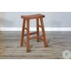 Cozy Luxe Rustic Oak Beach Pebble Barstool Set of 2
